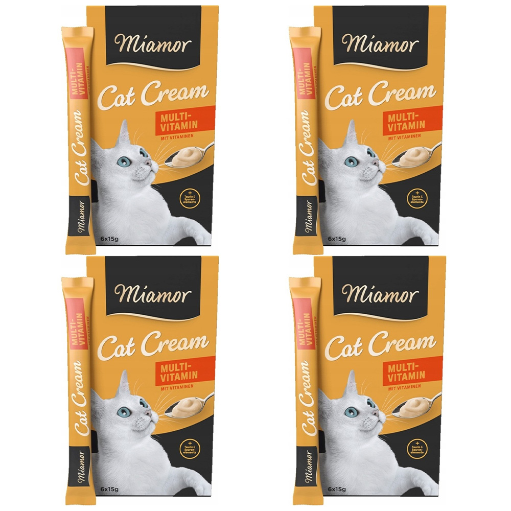 Miamor Cat Cream Multi-Vitamin Pasta dla Kota 4x (6x15g) Zestaw Witaminy Tauryna